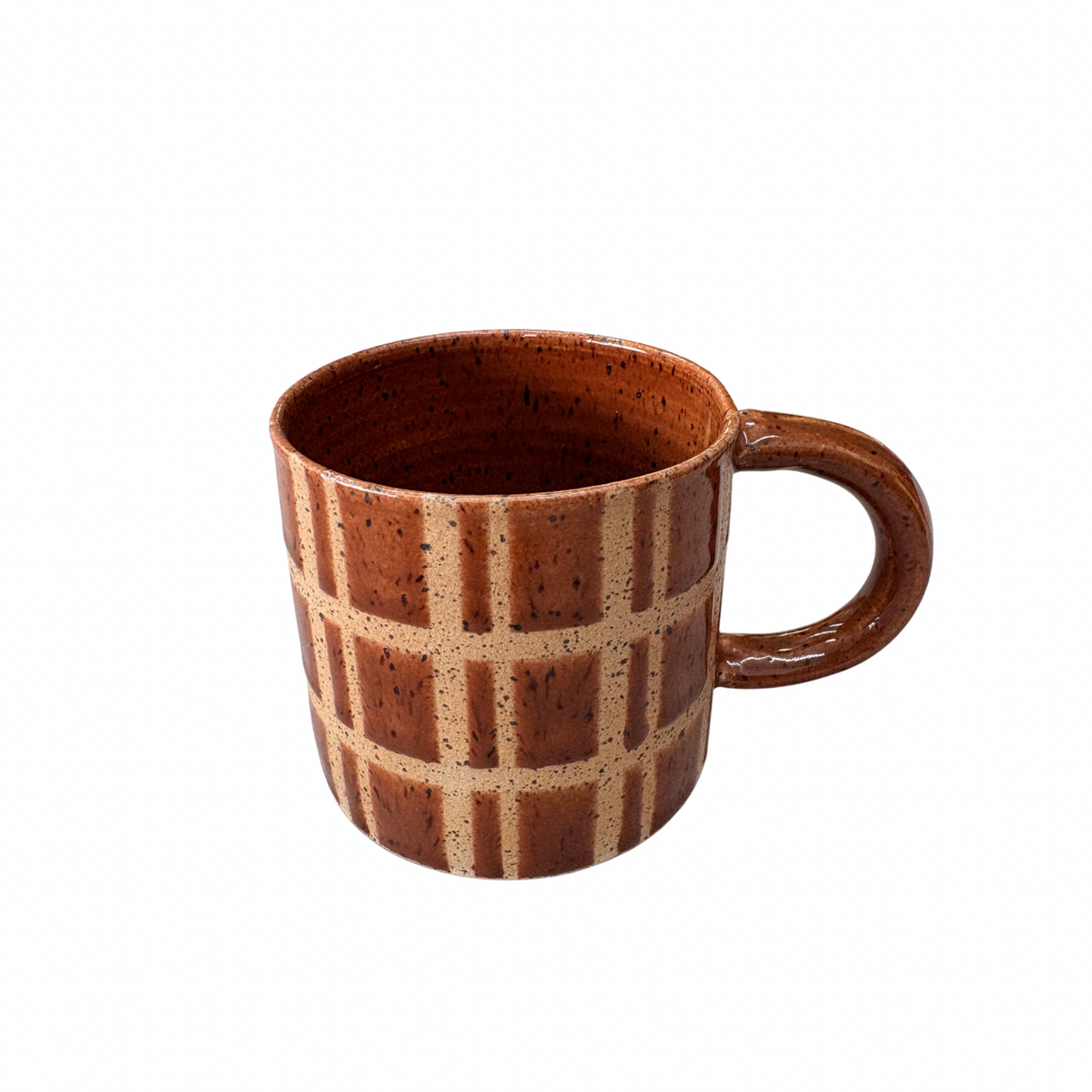 Plaid Rust Mug