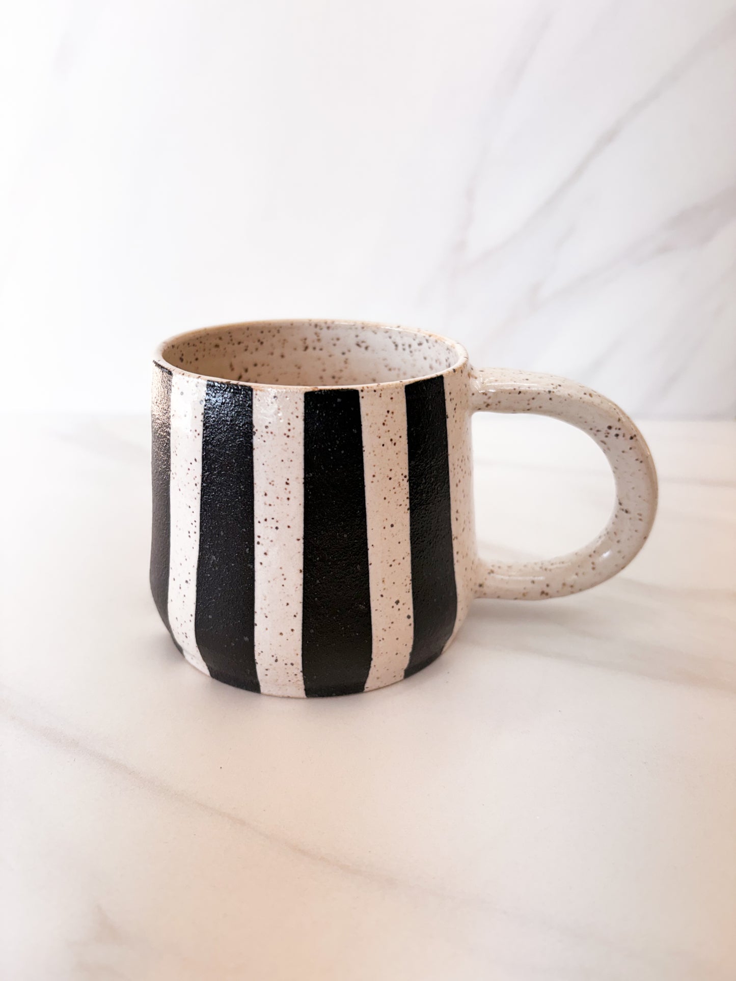 Circus stripe mugs
