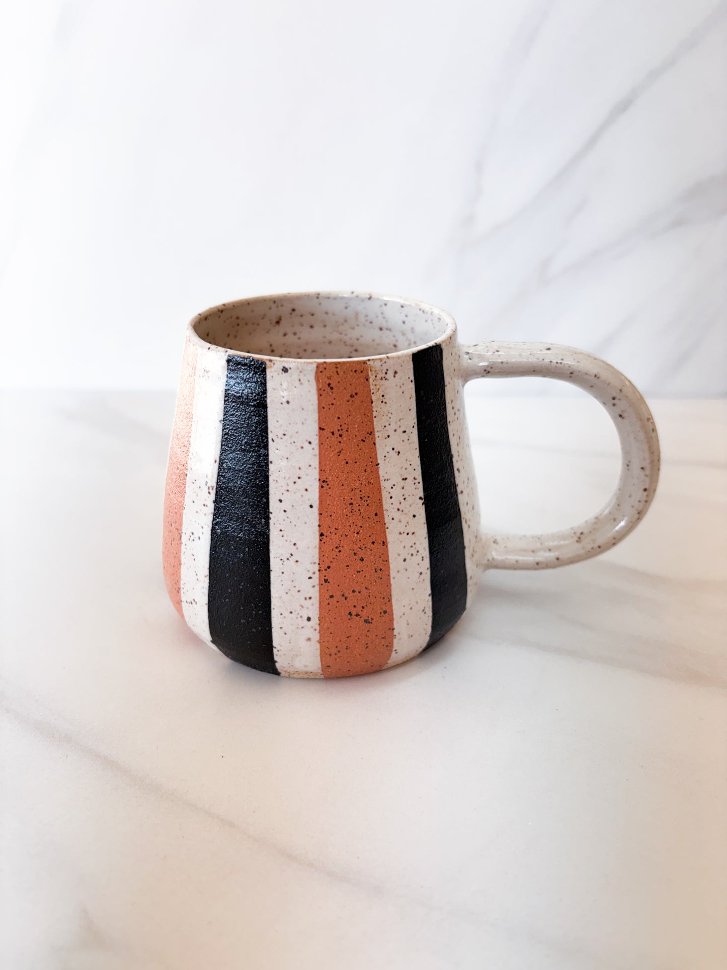 Circus stripe mugs