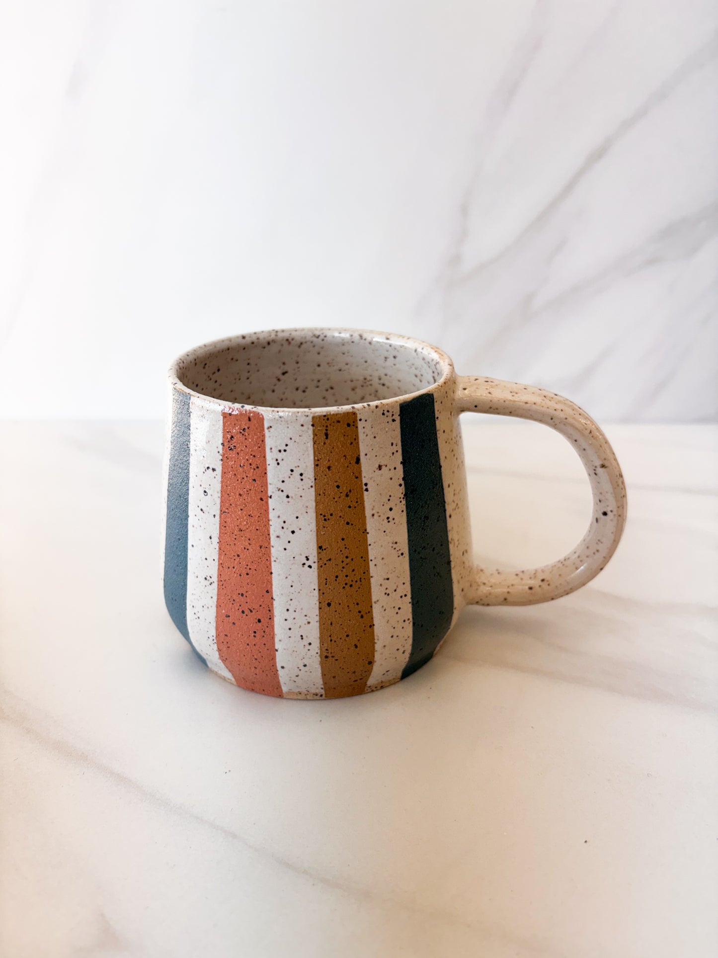 Circus stripe mugs