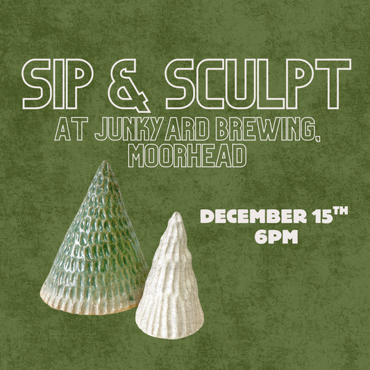 Sip and Sculpt at Junkyard Brewing, Moorhead, December 15th 6-7pm