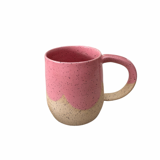Pink scallop mug