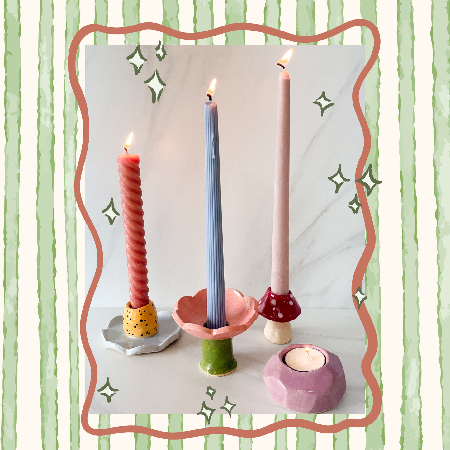 Whimsical Candle Holder Class July 13th 6pm
