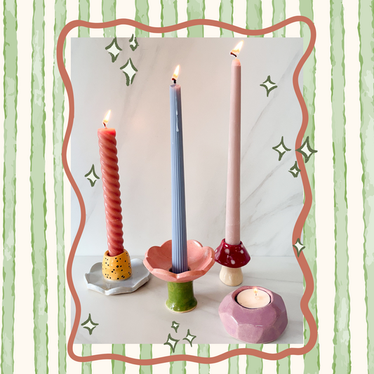 Whimsical Candle Holder Class July 27th 6pm